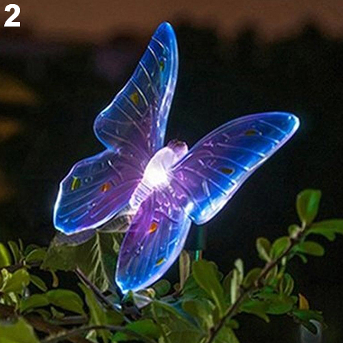 Butterfly Dragonfly Solar Power LED Light Outdoor Garden Yard Lawn Lamp Decor 