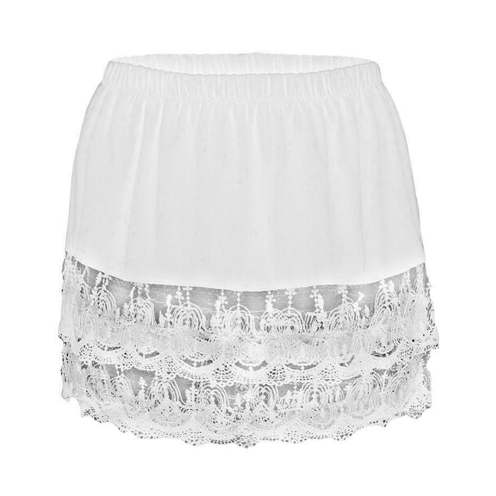 Mini Skirt Shirt Extenders Lace Hollow Stitching Short Skirt